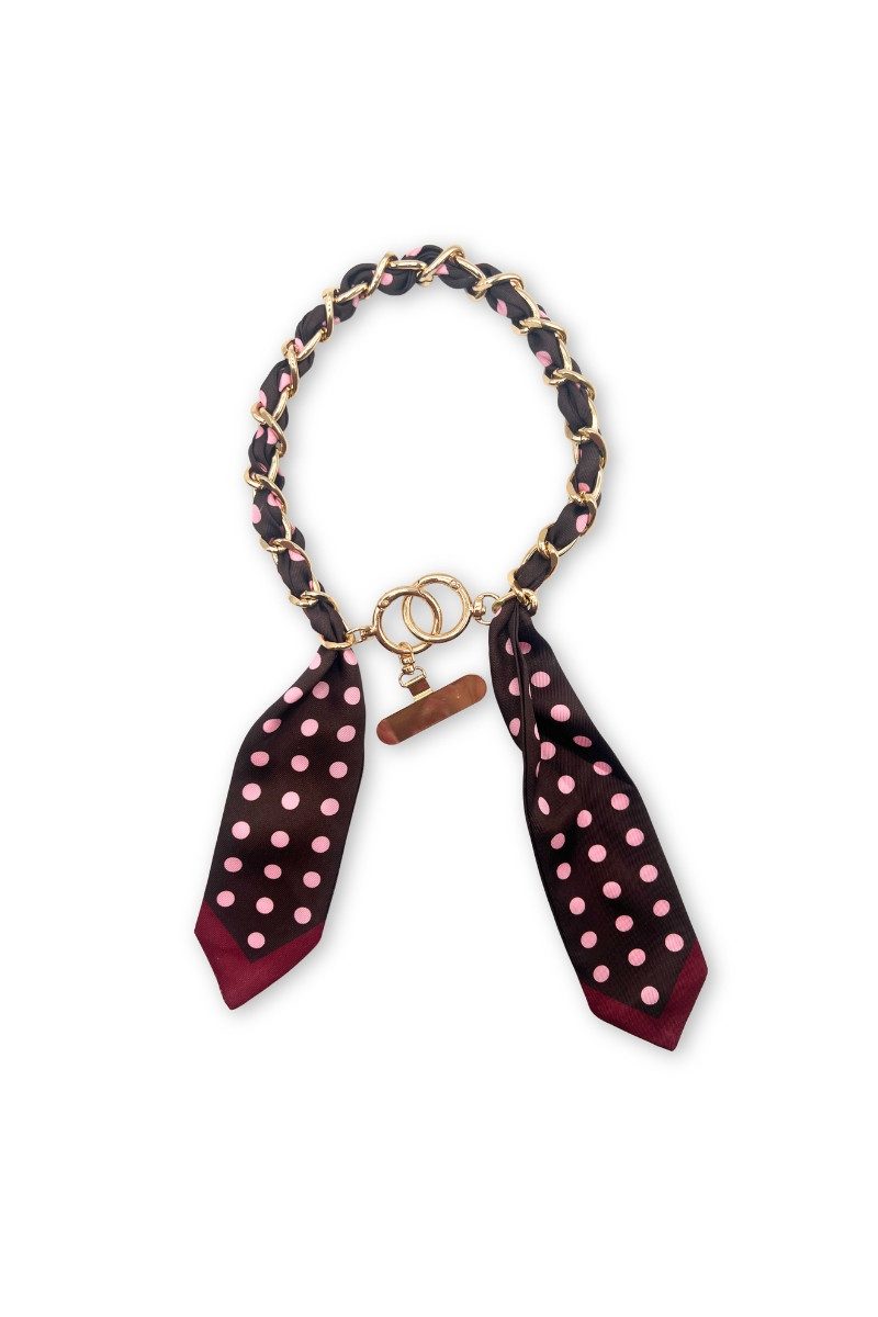 VIDO jewelry & more Handtasche Handykette - ERA - dots türkis, dots rosa