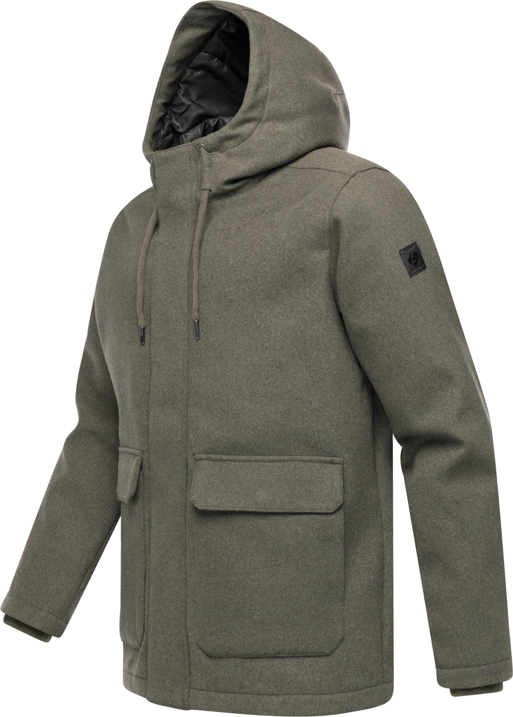 Ragwear Outdoorjacke Mr Them Felt YOUMODO Warmer Herren Wollmantel mit groß günstig online kaufen