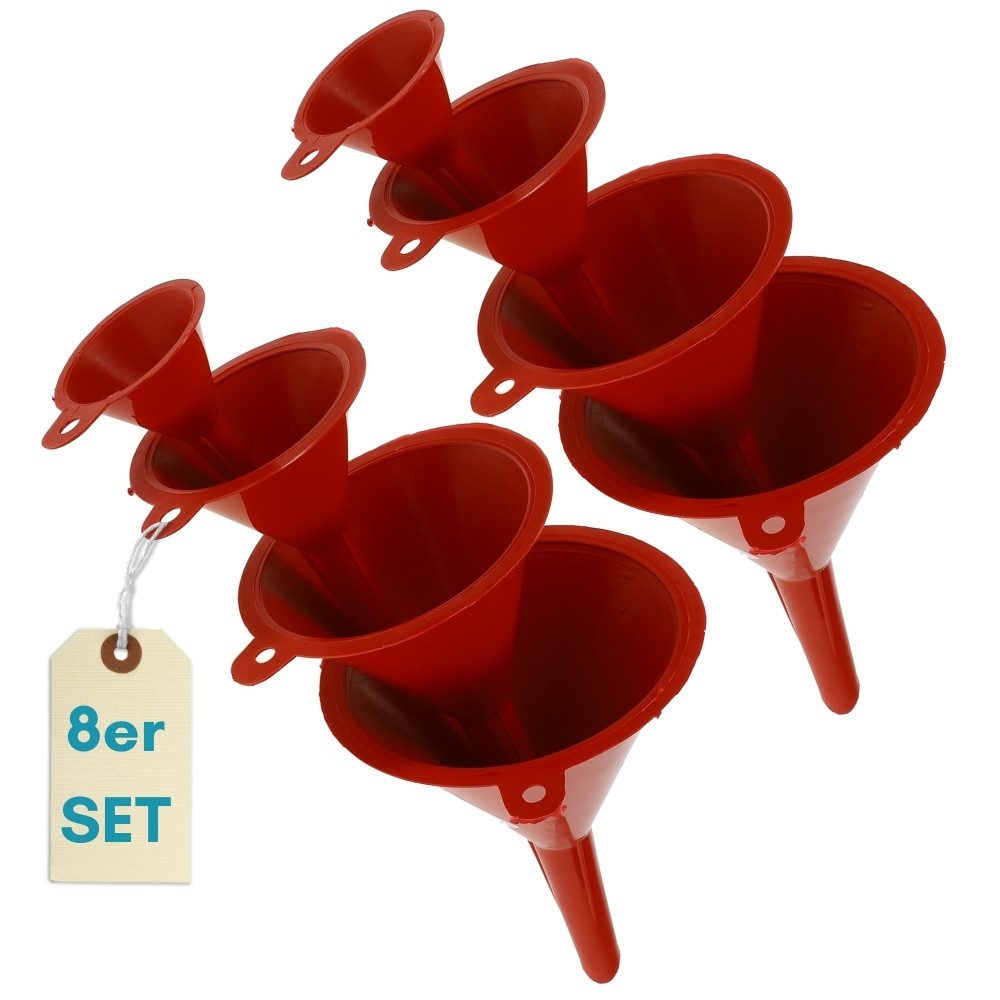 GarPet Öltrichter Trichter für die Küche klein Einfülltrichter 8er Set Trichterset