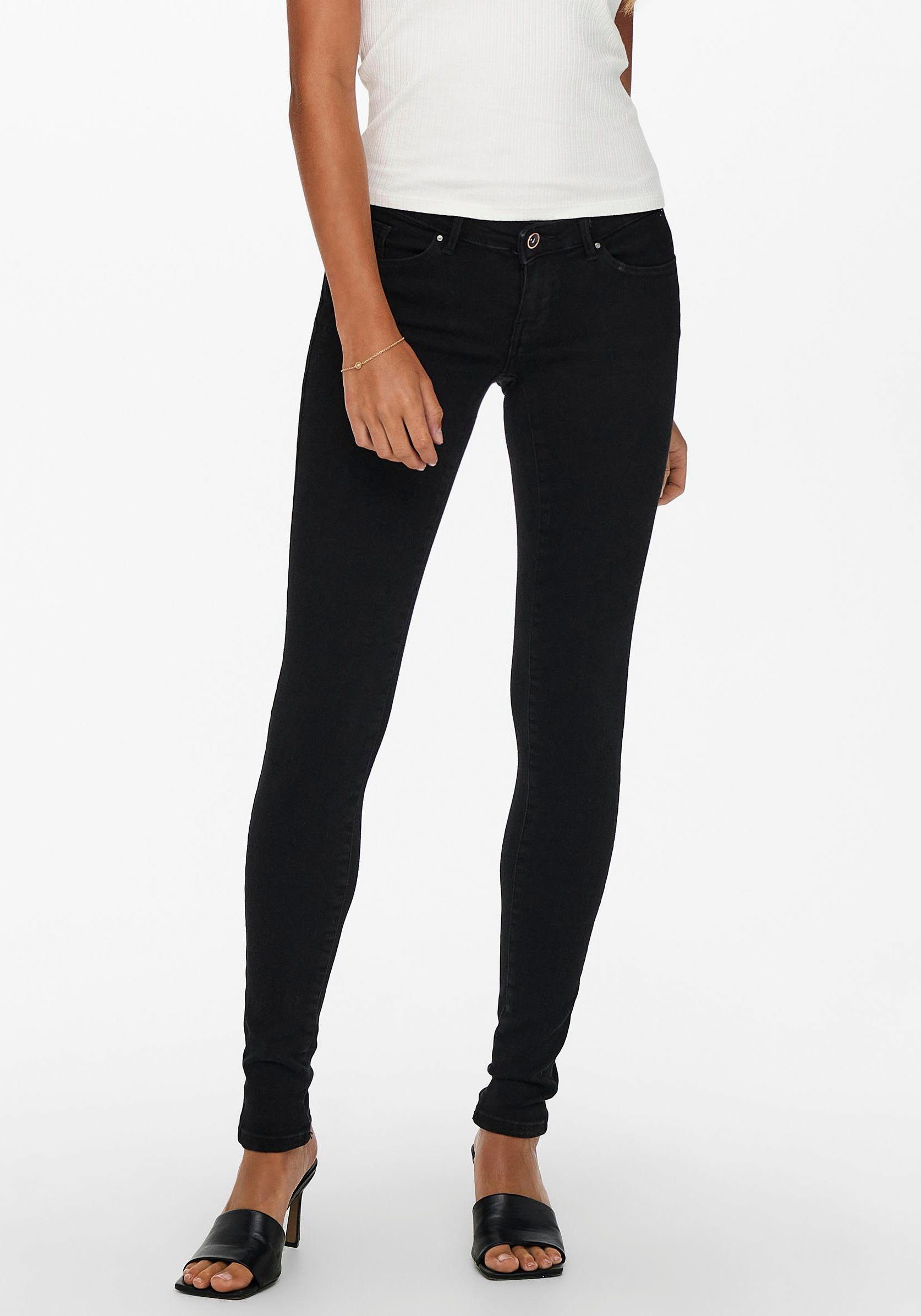 ONLY Skinny-fit-Jeans ONLCORAL SL SK POWER DNM black denim | Stretchjeans