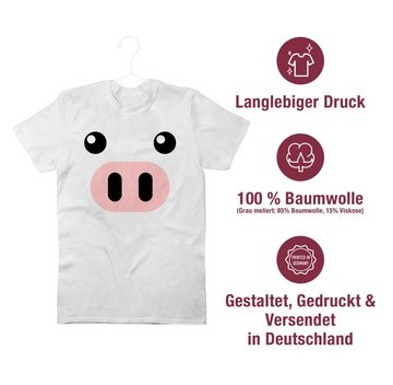 Shirtracer T-Shirt Schwein Kostüm - Schweinchen Schweine Sau Ferkel Pig Schweinebau - Karneval Outfit - Herren Premium T-Shirt herren tshirt schwein - schweinchen kostüm kinder - karneval shirt