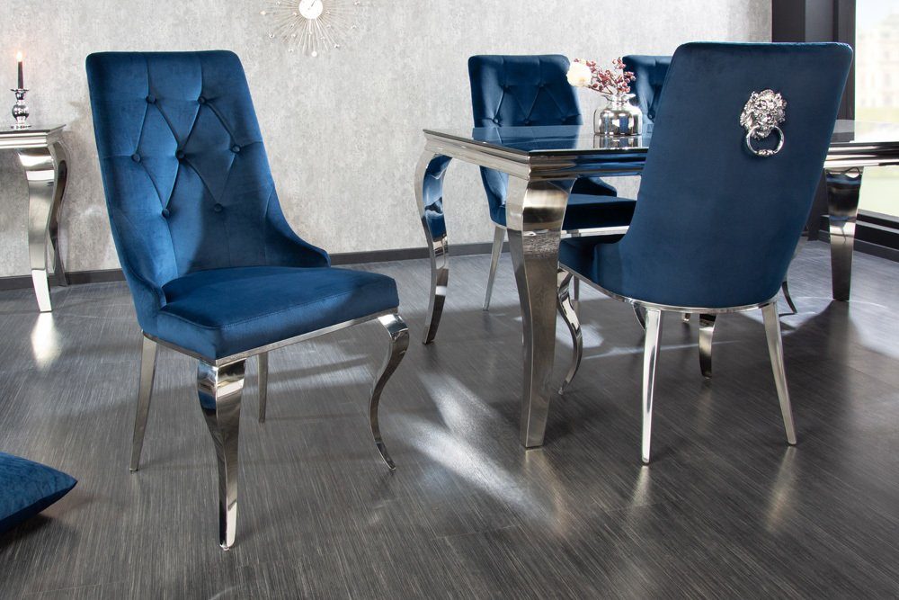 riess-ambiente Polsterstuhl MODERN BAROCK royalblau / günstig online kaufen