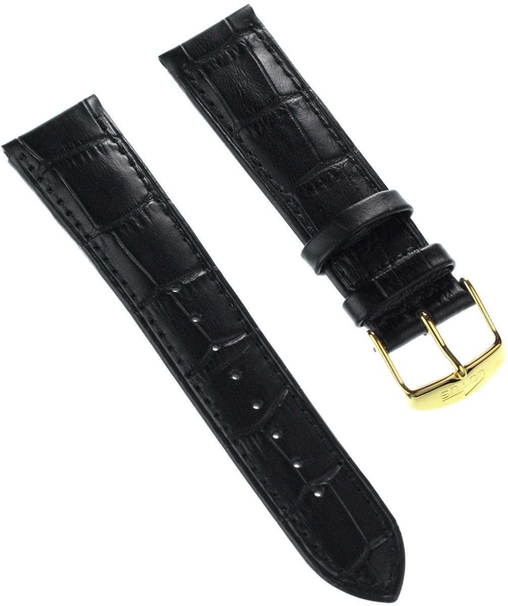 Lotus Uhrenarmband Lotus Herren Uhrenarmband 22mm, Herren Uhrenarmband, Lederarmband schwarz, Elegant