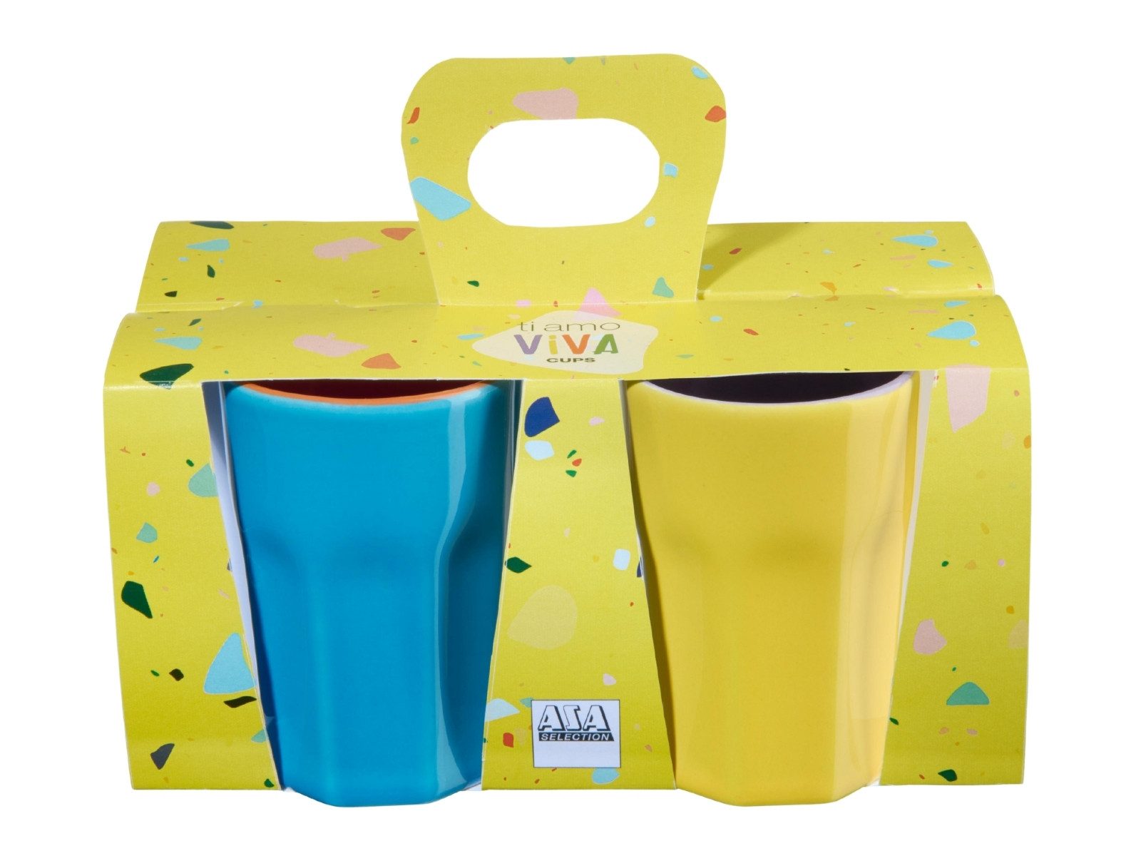 ASA SELECTION Geschirr-Set ti amo viva Becher-Set 0,1l 4tlg, Steingut