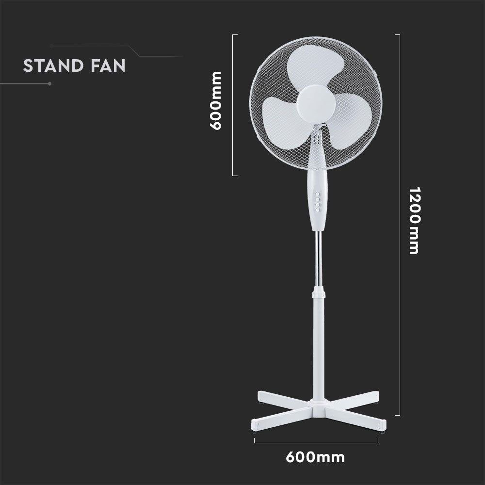 Kühler Anti Mücken V-TAC höhen Ventilator Standventilator, Raum Stand verstellbar Lüfter