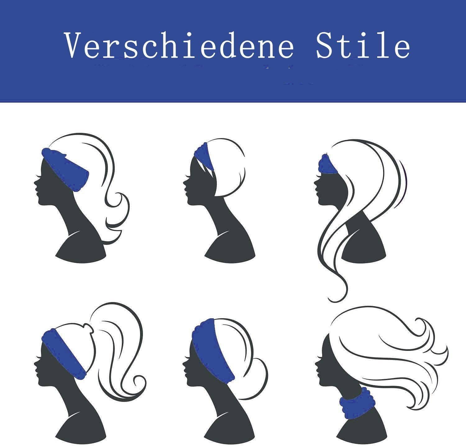 Trainingsbänder Kopfwickel Schweißabsorption Stirnbänder Welikera 3 Einfarbig Sport Damen, Stück Elastische, Haarbänder,