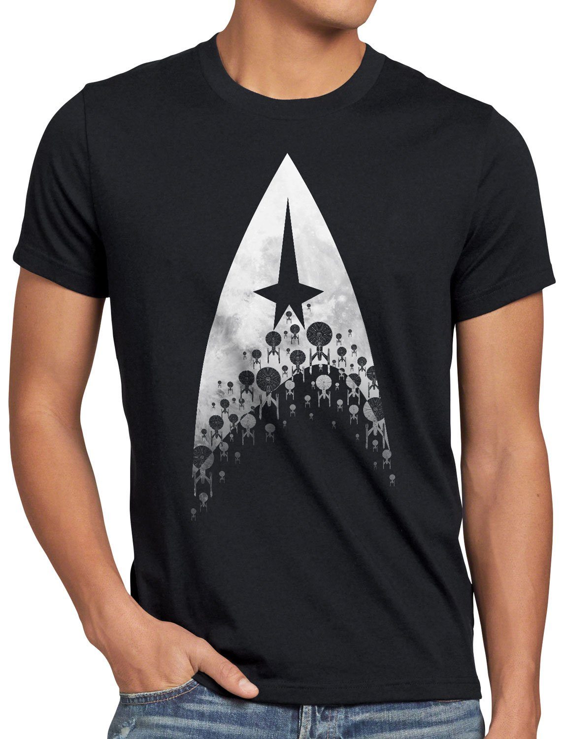 style3 T-Shirt Starfleet Enterprise star voyager raumschiff trek sternenflo günstig online kaufen