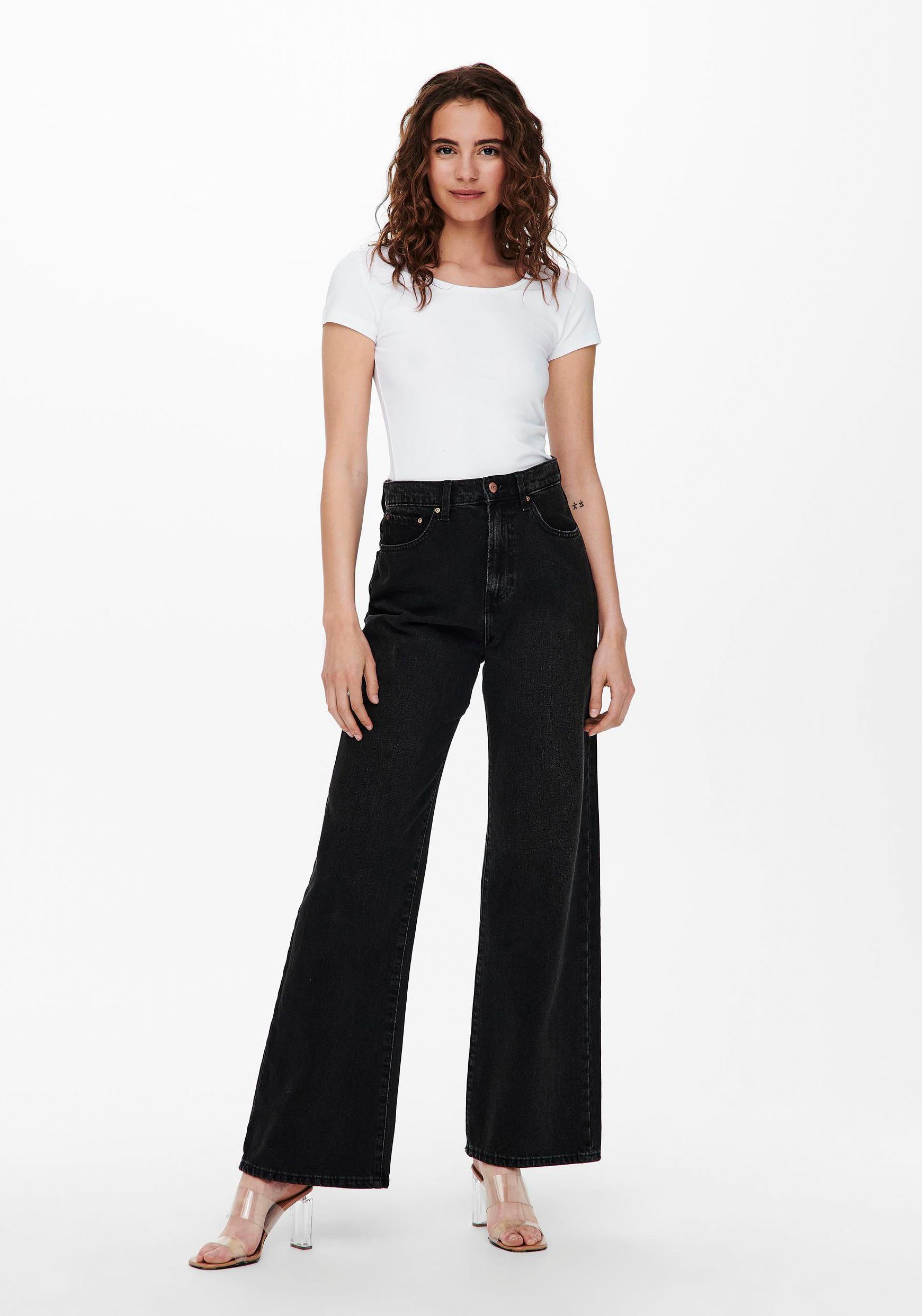 ONLY Rundhalsshirt ONLLIVELOVE LIFE S/S O-NECK TOP (Packung, 2-tlg)