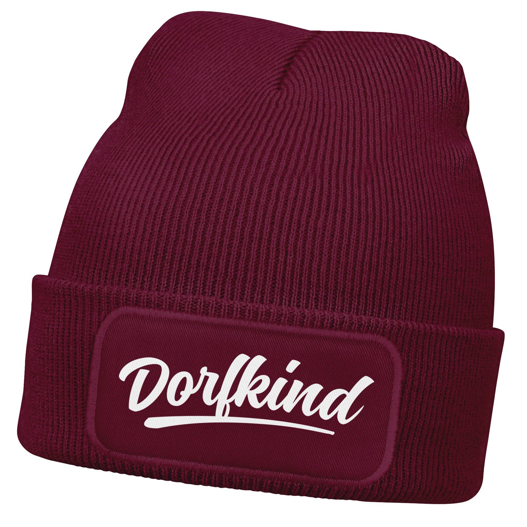 Strickmütze Damen Beanie mit Patch Strickmütze mit Spruch Aufdruck Lustig