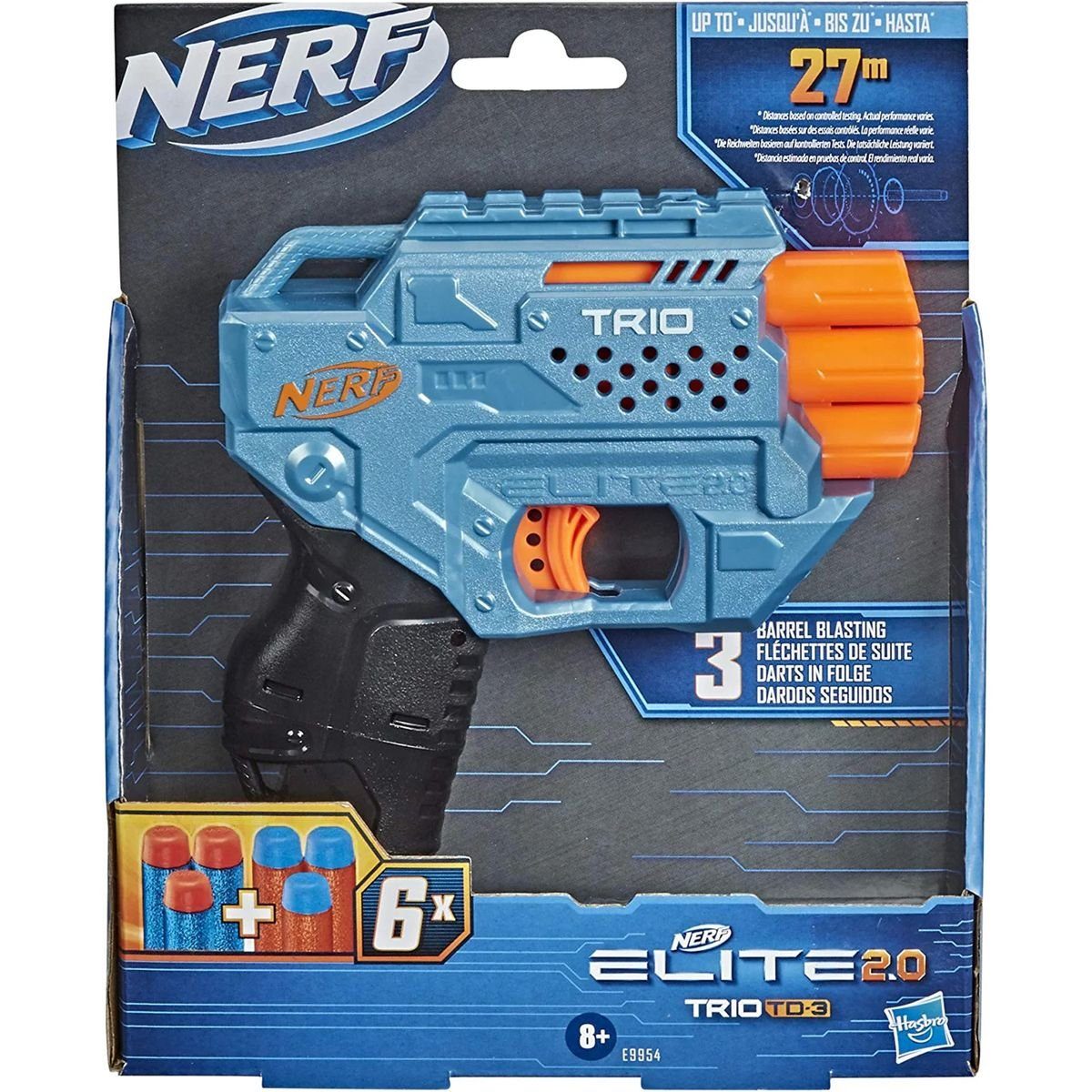 Blaster Hasbro E9954 - Nerf - Elite 2.0 - Trio TD-3 Blaster