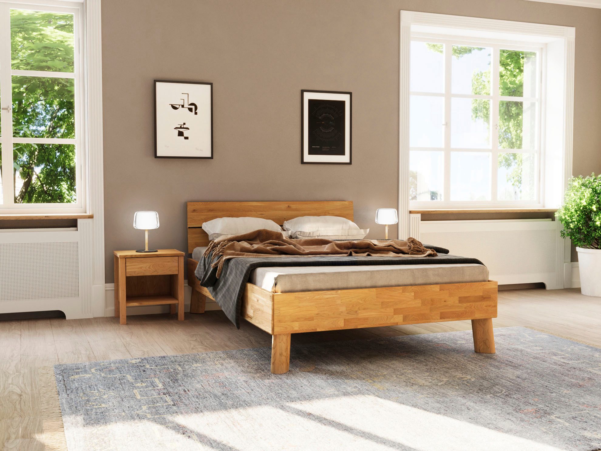 Home affaire Massivholzbett Chavot I, wahlweise in Kernbuche oder Wildeiche günstig online kaufen