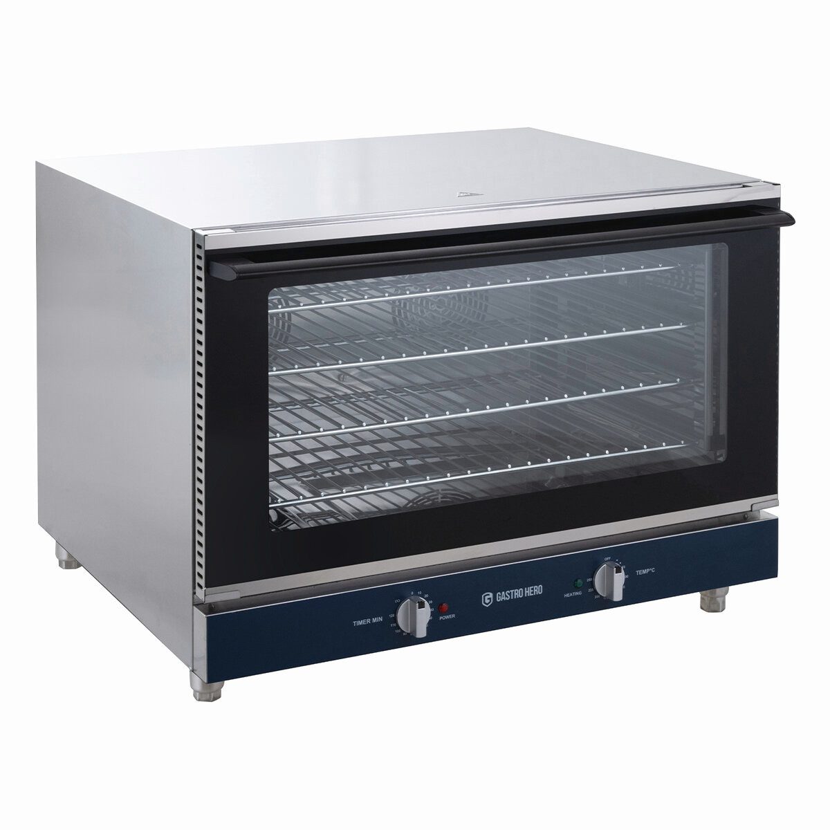 GastroHero Dampfbackofen Heißluftofen 4x GN 1/1 - Umluft Ofen aus Edelstahl - Profi Gastro