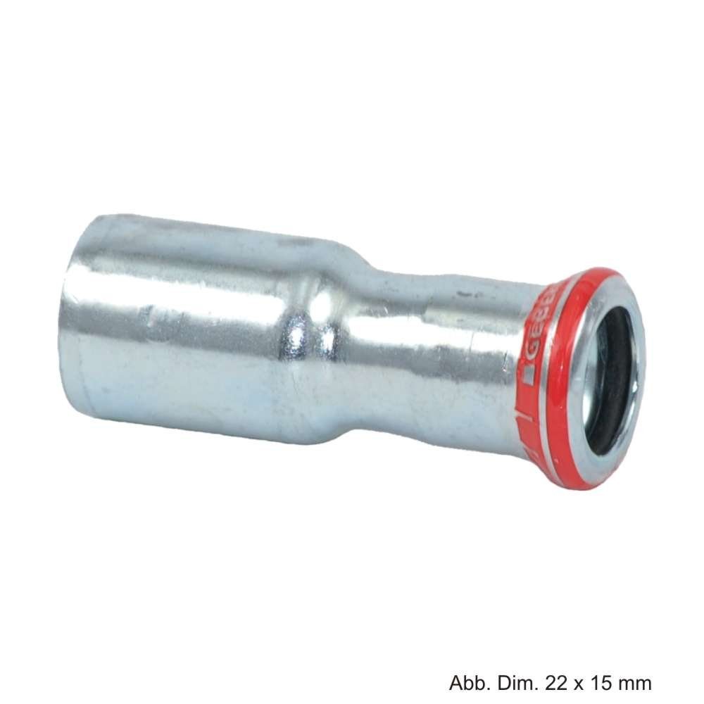 GEBERIT Wasserrohr Geberit Mapress C-Stahl Reduzierstück, 35 x 18 mm
