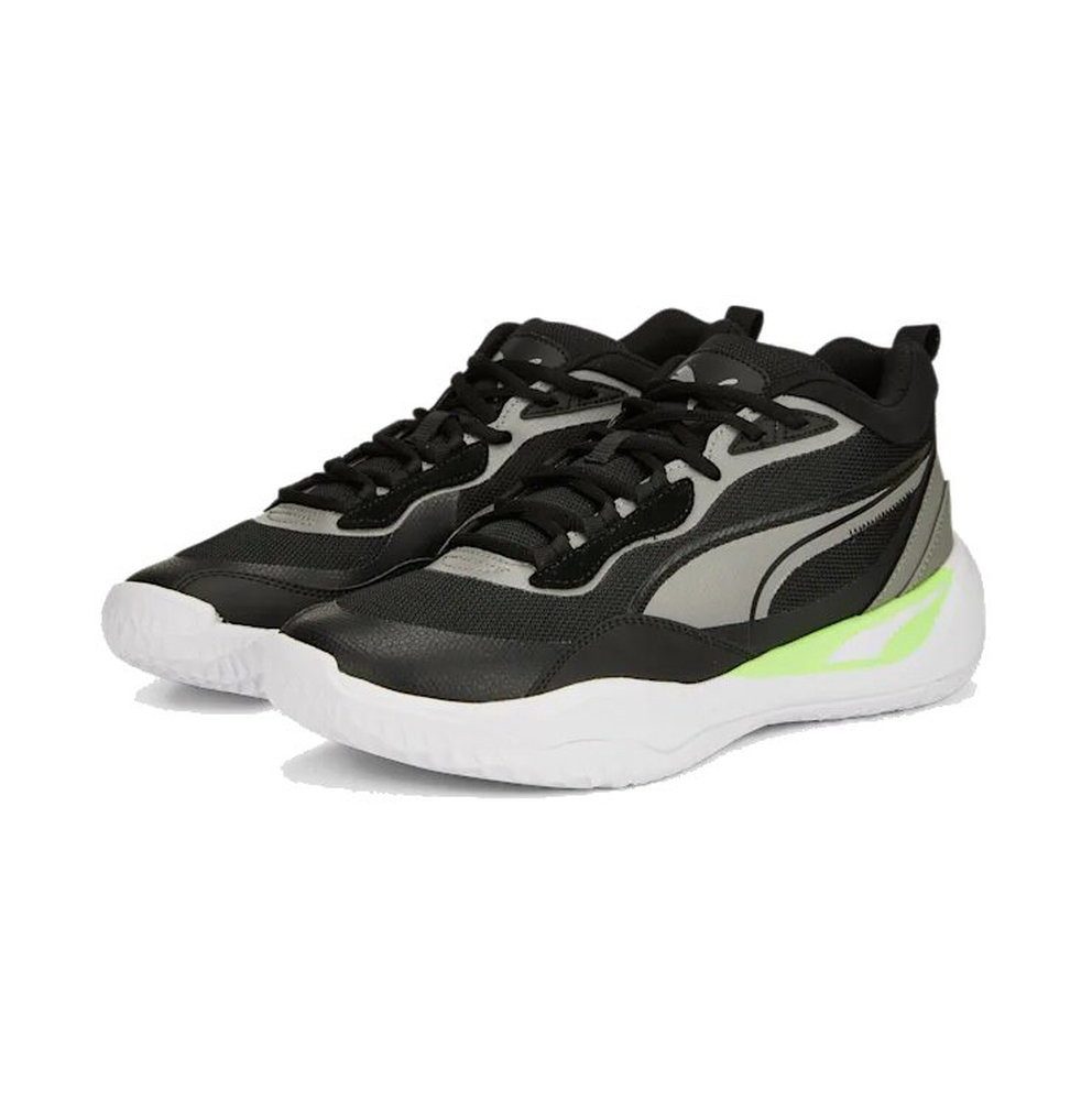 PUMA Hallen-Indoorschuhe Playmaker Pro schwarz/limegrün Herren Badmintonschuh