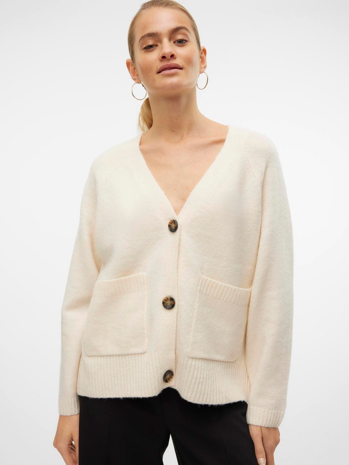 Vero Moda Strickjacke VMBOOM LS V-NECK günstig online kaufen