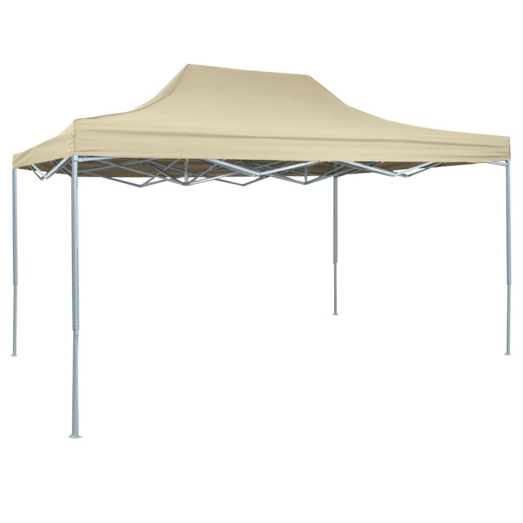 vidaXL Pavillon creme - ohne Seitenwände Pop-Up Profi Partyzelt Gartenzelt 3x4 m Stahl