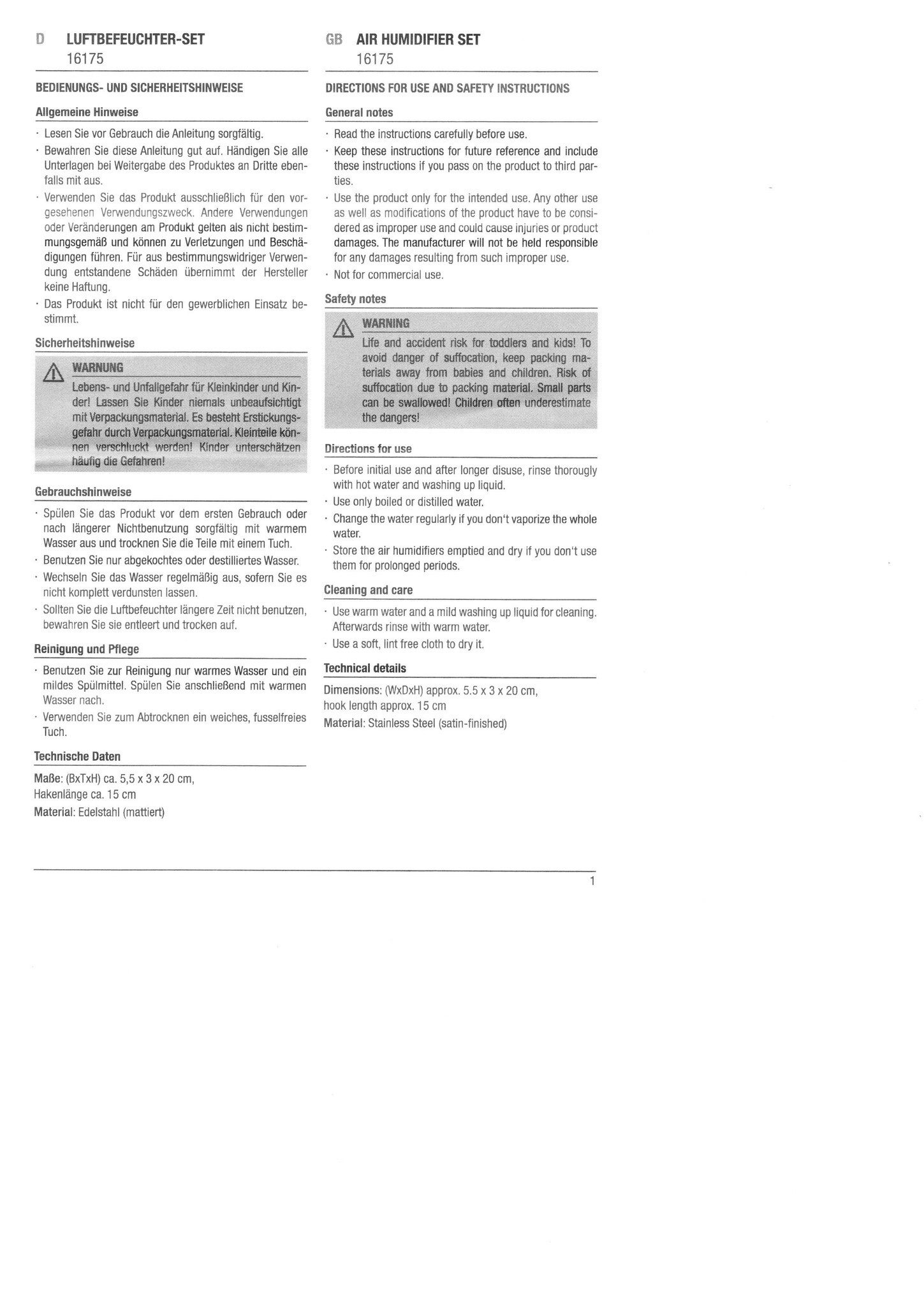 Haushalt International Luftbefeuchter günstig online kaufen