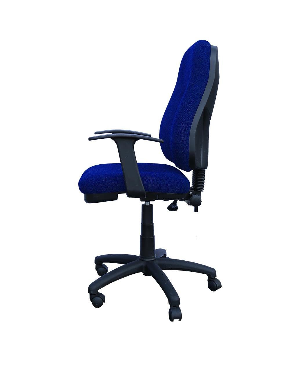 Bandscheibensitz Armlehnen) geformt Steelboxx Bürodrehstuhl Drehstuhl (Bürodrehstuhl ergonomisch mit blau