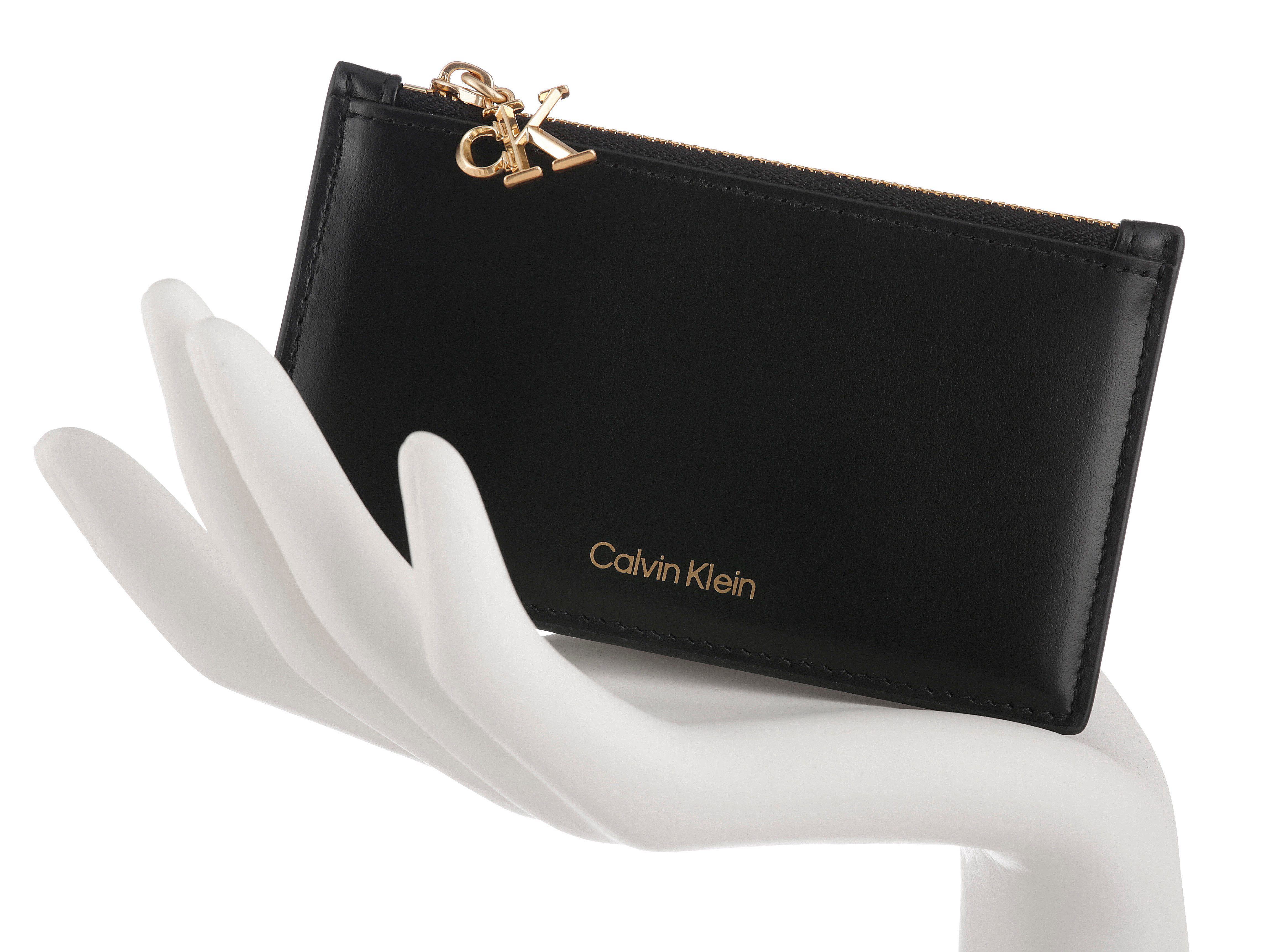 Calvin Klein Kartenetui CK PULLER 6CC ZIP CARDCASE, mit CK-Anhänger