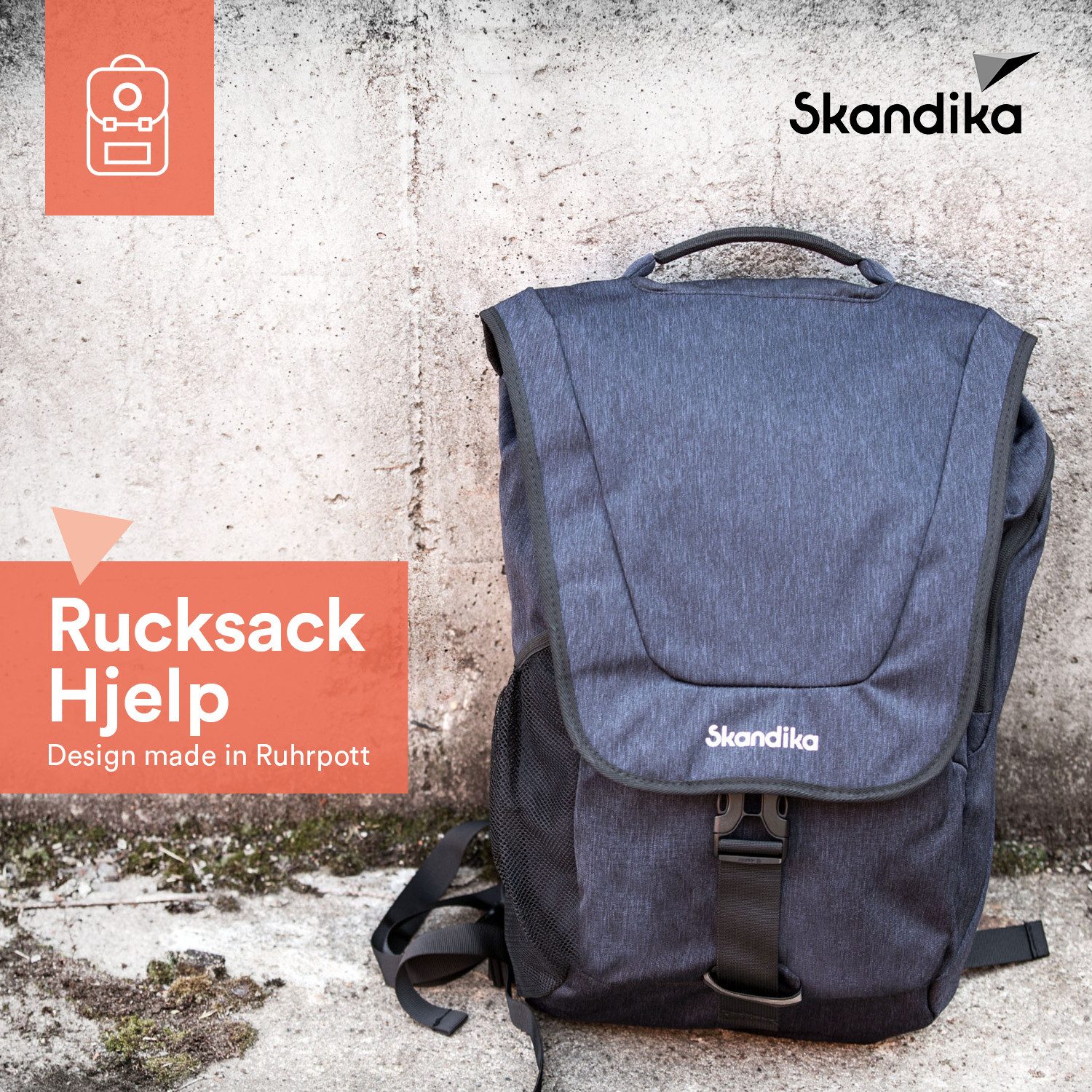 Skandika Rucksack Hjelp 18 Liter, Laptoptasche Reisetasche Uni, Urban Style Design, Tagesrucksack, Organizer, wasserabweisend, für Damen, Herren, Schule