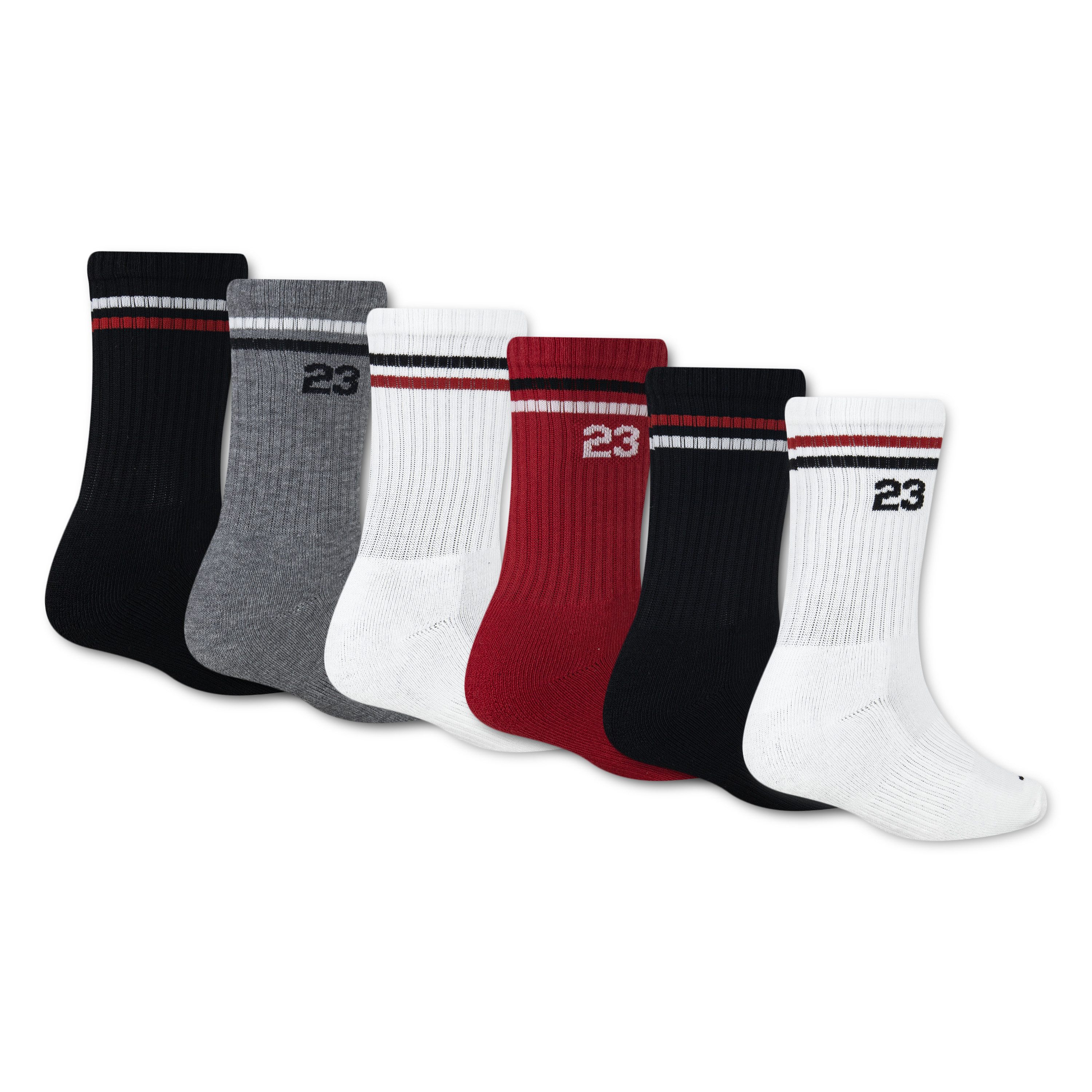Jordan Sportsocken JHB JORDAN ICON STRIPE 6PK CRE (6-Paar) für Kinder, im 6er-Set, atmungsaktives Polyestergemisch