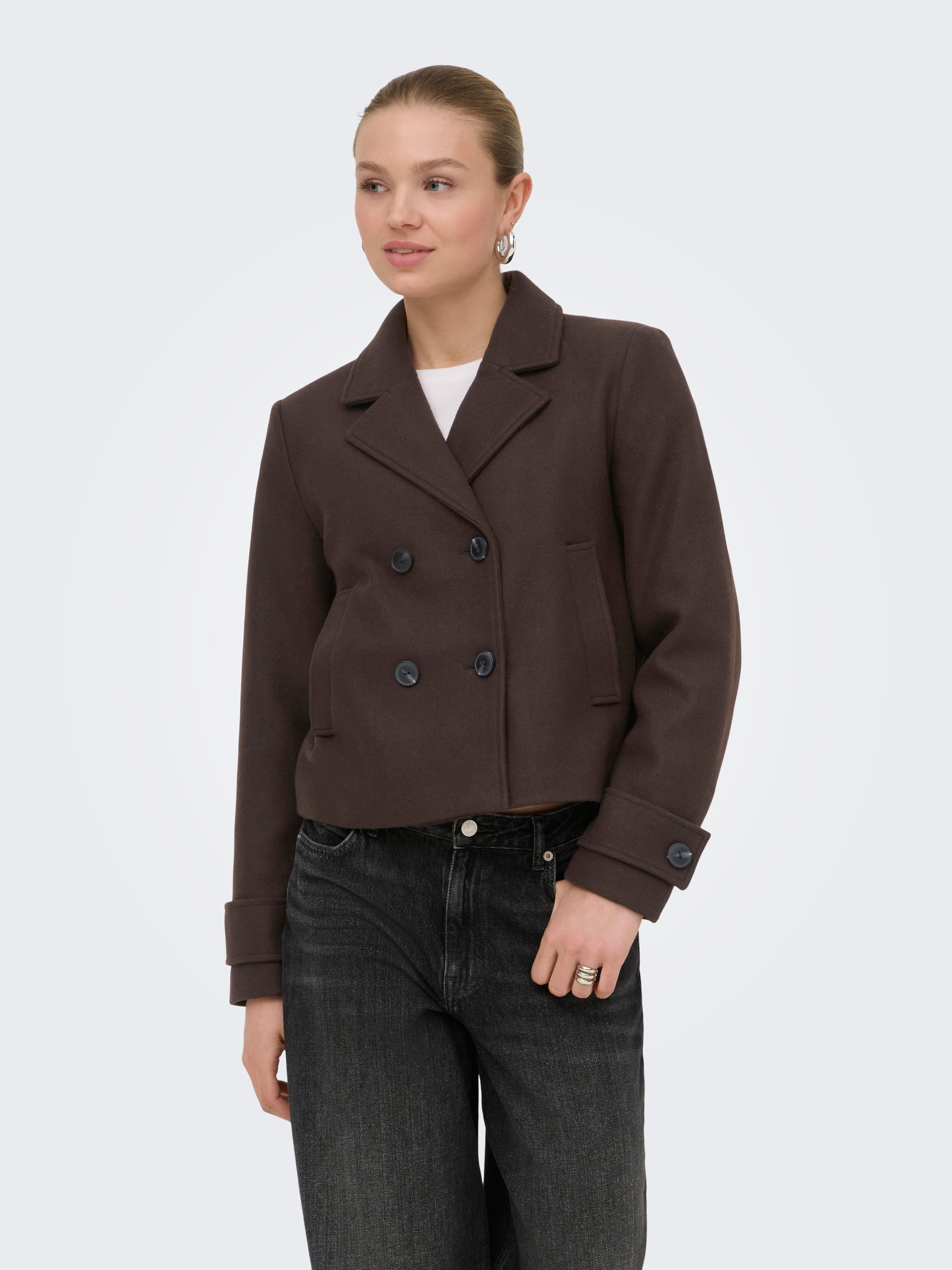 ONLY Kurzjacke ONLFREJA LIFE SHORT DB JACKET OTW NOOS Kunstfaser