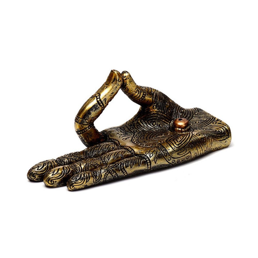 Puckator Räucherstäbchen-Halter Buddha-Hand Gold Räucherstäbchenhalter