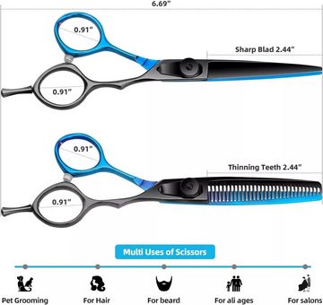 Cbei Haarschere Haarschere Friseurschere Profi Haarschneideschere Professionelle Set, Haarschere und Modellierschere, strichmattiert