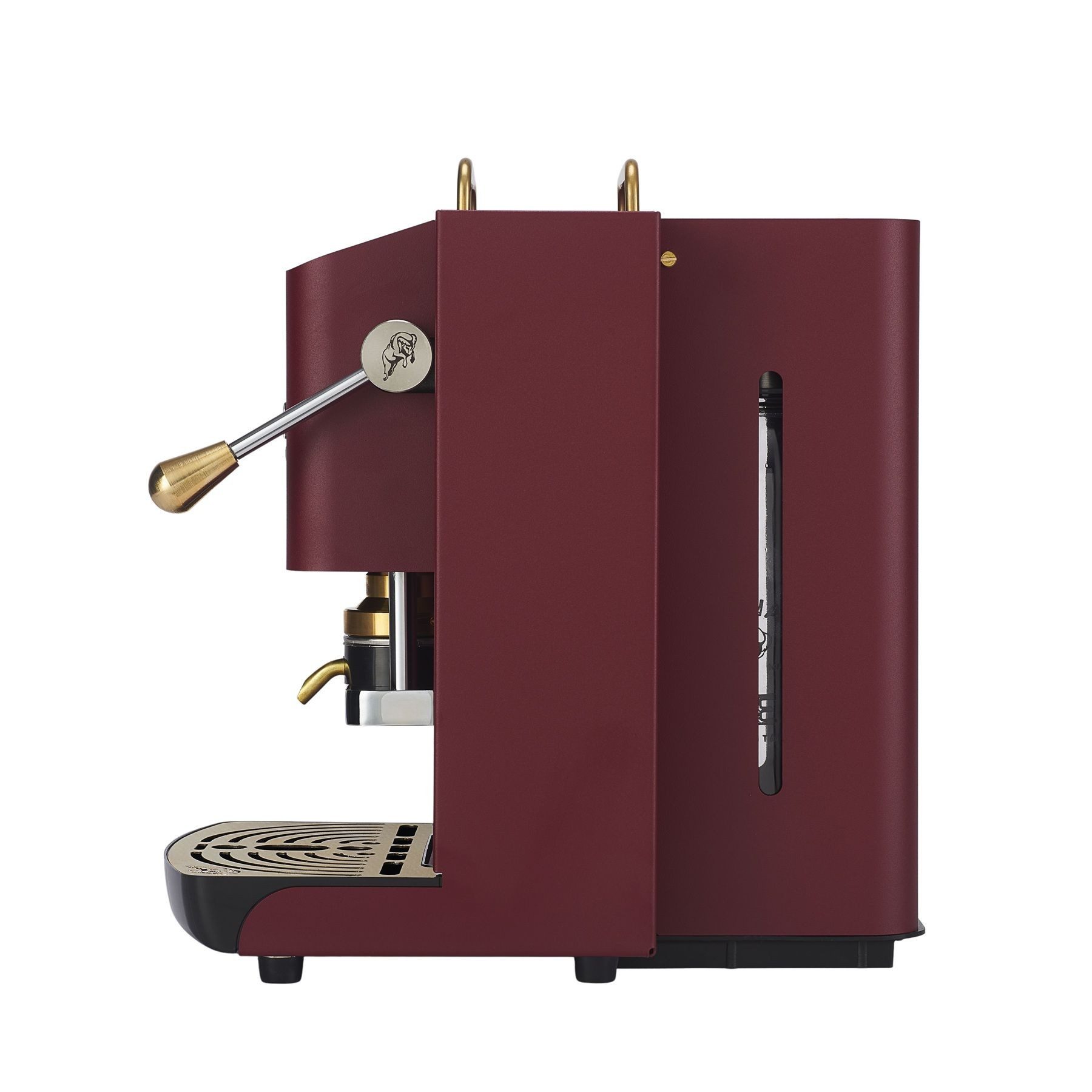 Faber Coffee Machines Kaffeepadmaschine Faber Pro Deluxe 3.0 Messing, ESE Pads, Messing-Details mit hochwertigem 3D-Logo