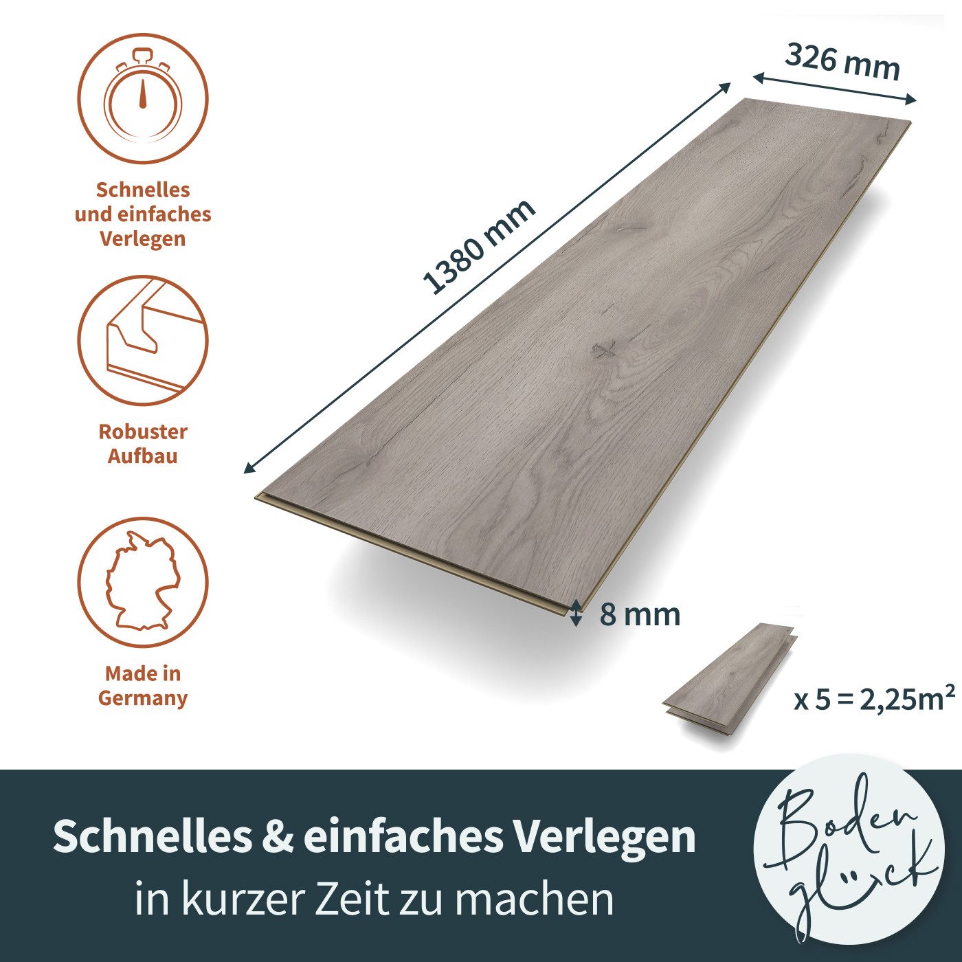 Bodenglück Laminat PREMIUM Kollektion - Dielen günstig online kaufen