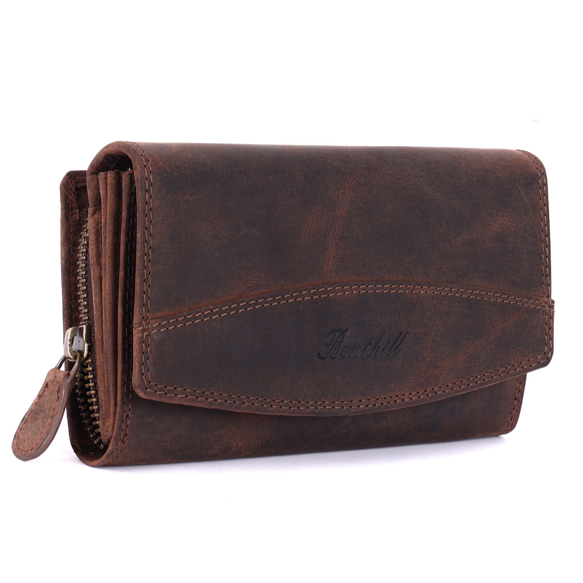 Benthill Geldbörse Damen Echt-Leder XL Portemonnaie Groß Frauen RFID Vintag günstig online kaufen