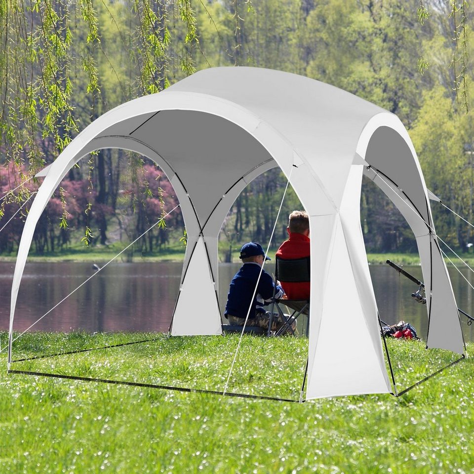 COSTWAY Partyzelt, UPF50+ Sonnenschutz, für 6-8 Personen, 327x327x270cm