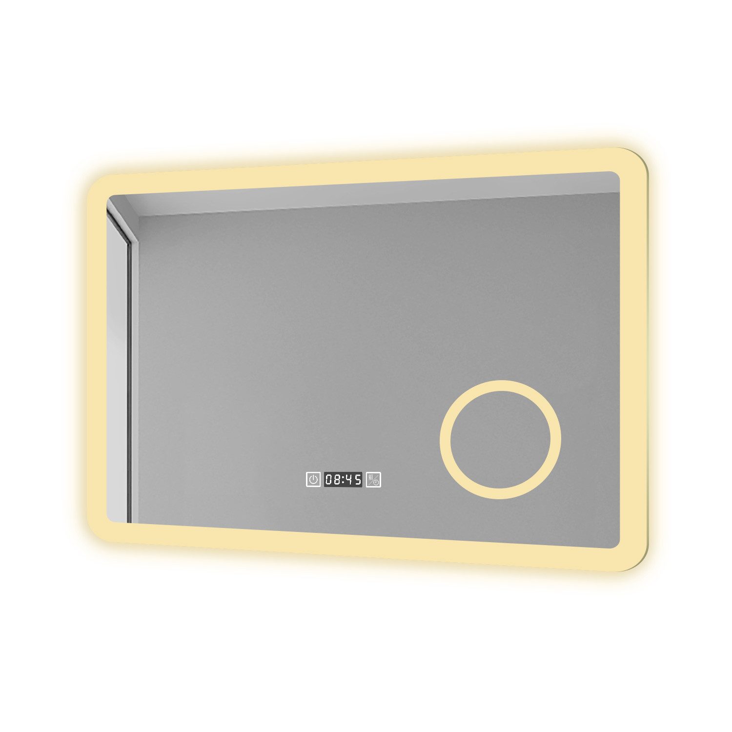 duschspa Badspiegel 80-160cm Kalt/Warm/Neutralweiß, Uhr, Beschlagfrei, 3x M günstig online kaufen