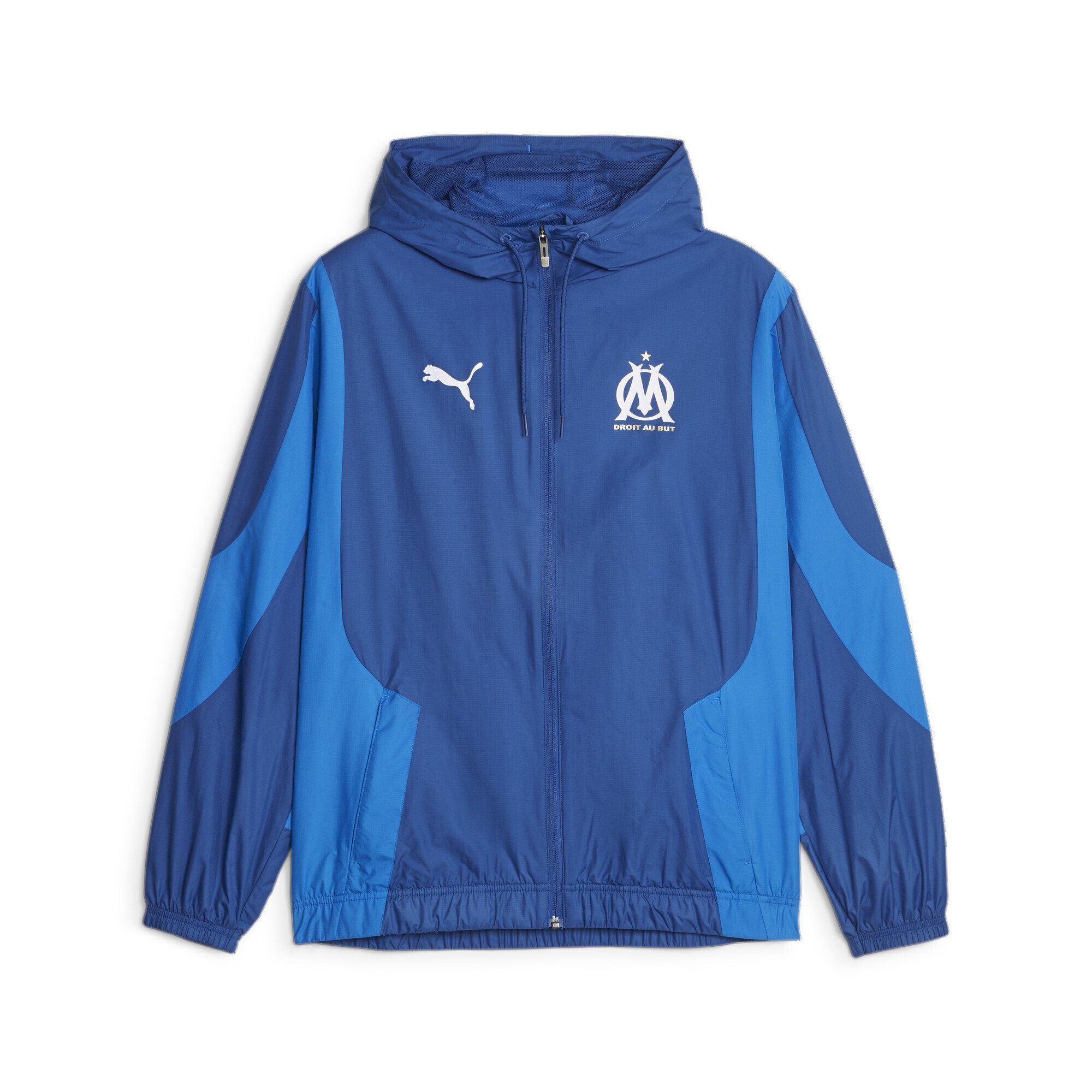 PUMA Marseille Fußballjacke Olympique de Prematch Trainingsjacke Herren