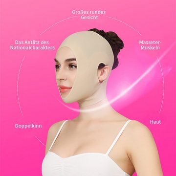 yozhiqu Gesichtsmaske Wiederholter Gewichtsverlustbandage, Anti-Falten, Gesicht schlanker, atmungsaktiv korrigierend, Schlafmaske