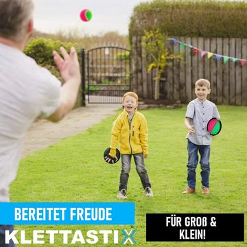 MAVURA Spielzeug-Gartenset KLETTASTIX Klettballspiel Wurfspiel Ballspiel Garten, Strand Ballfangspiel Fangspiel Strandspiel