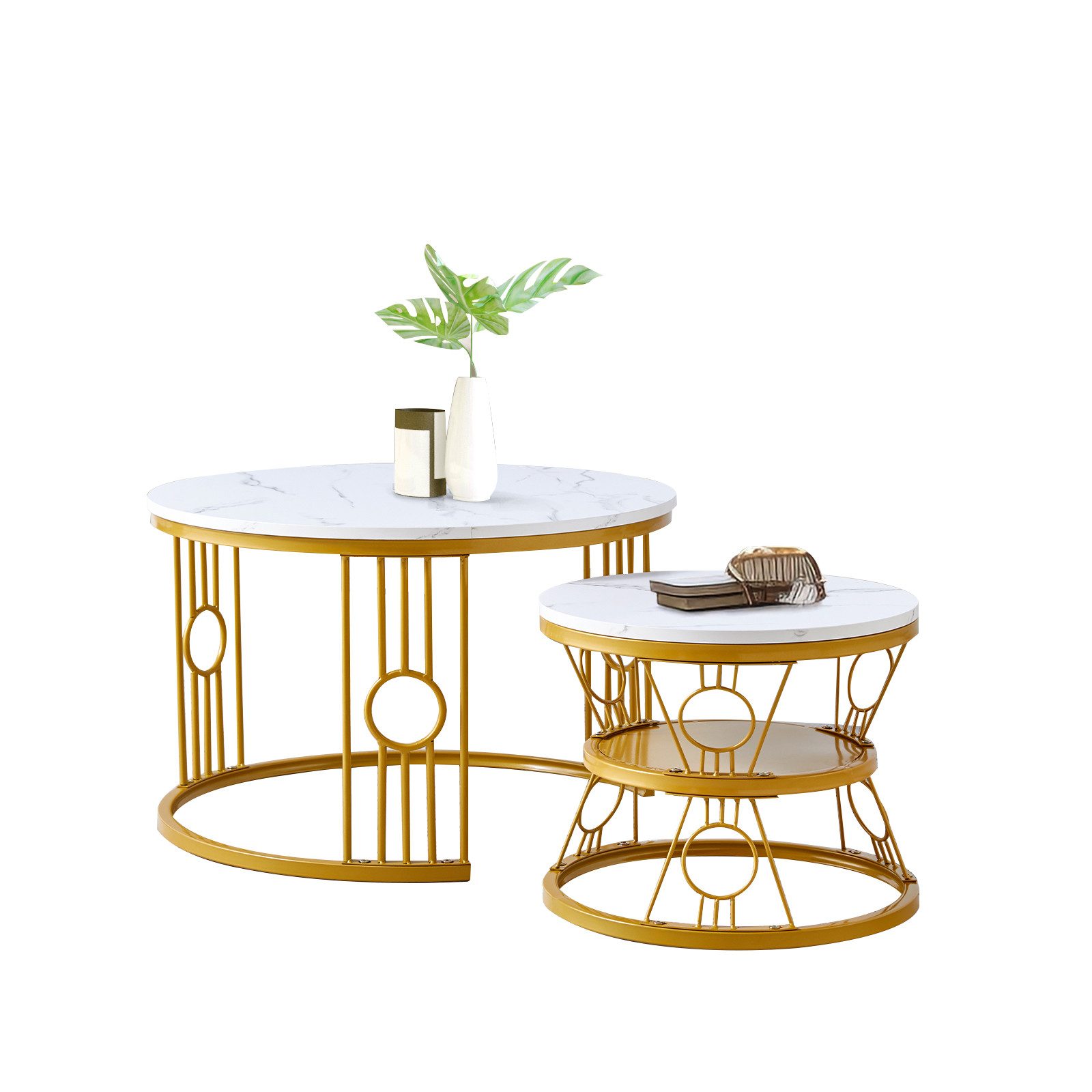 OKWISH Couchtisch 2-teiliges Couchtisch-Set (Solid und günstig online kaufen
