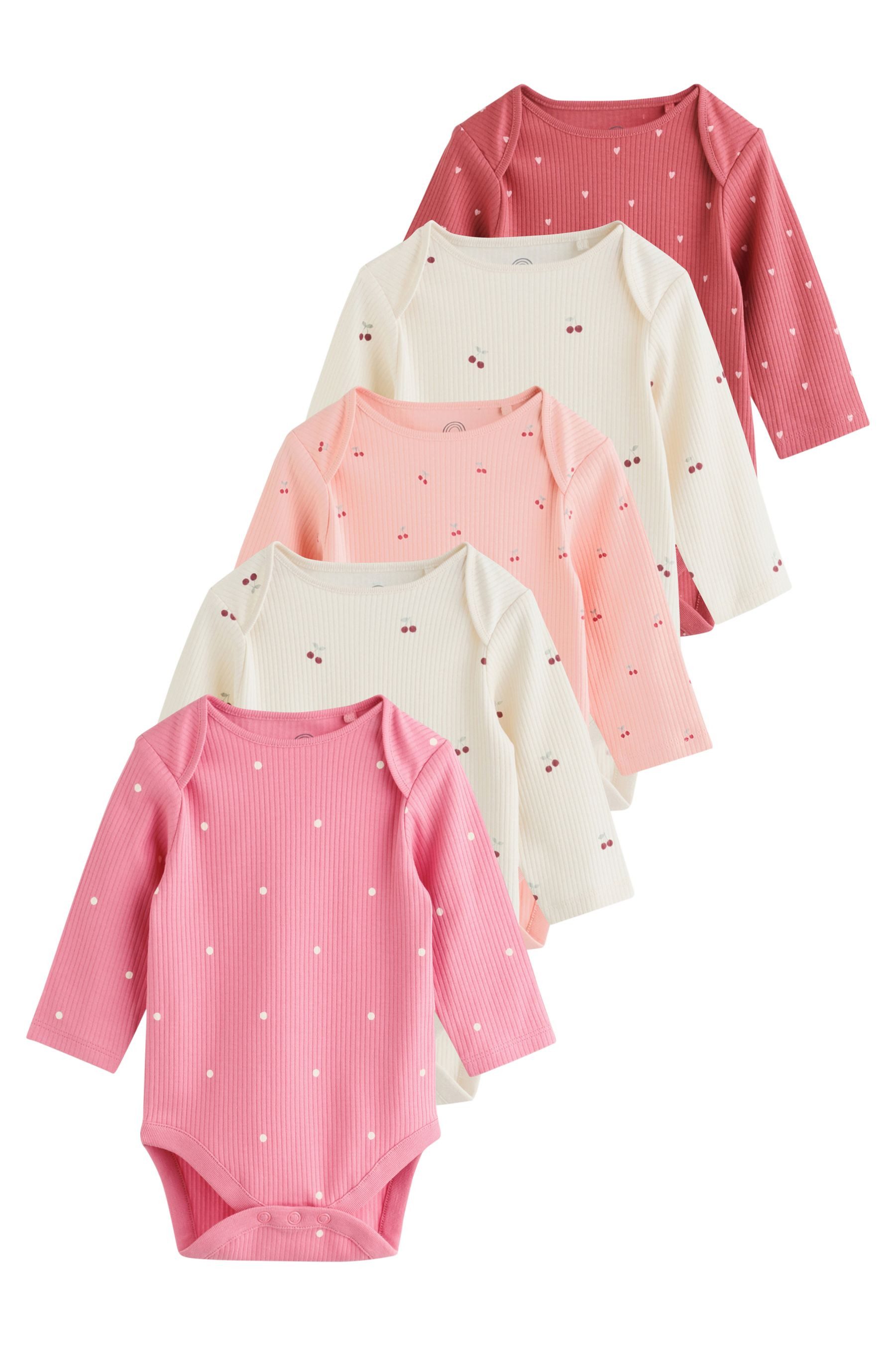 Next Langarmbody Baby Bodysuits mit langem Arm im 5er-Pack (5-tlg)