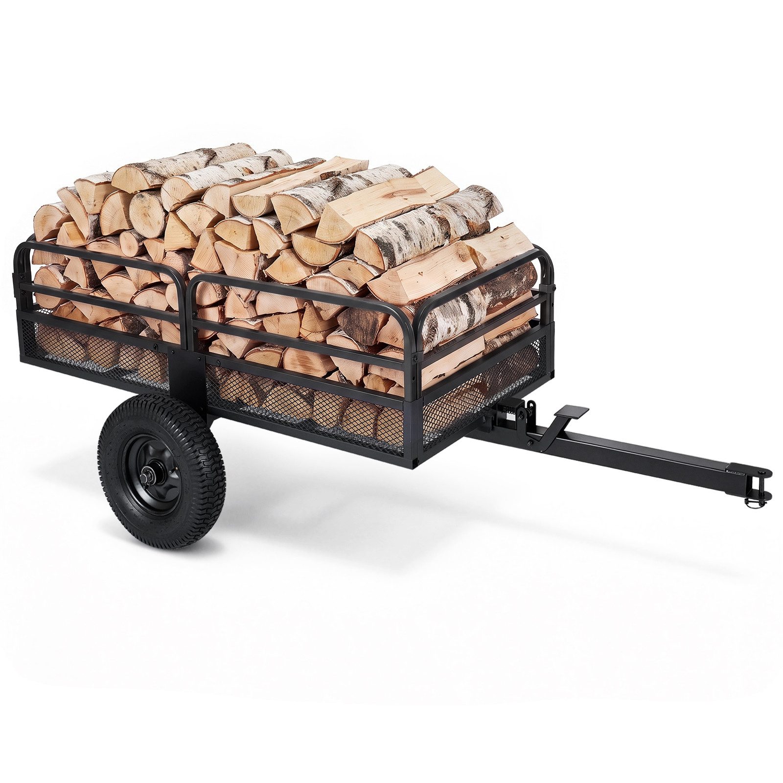 COSTWAY PKW-Anhänger Gartenanhänger mit 0,5 m³ Ladevolumen, bis zu 700kg belastbar, max. 700 kg, Anhänger mit Luftreifen für ATV, UTV & Rasentraktor