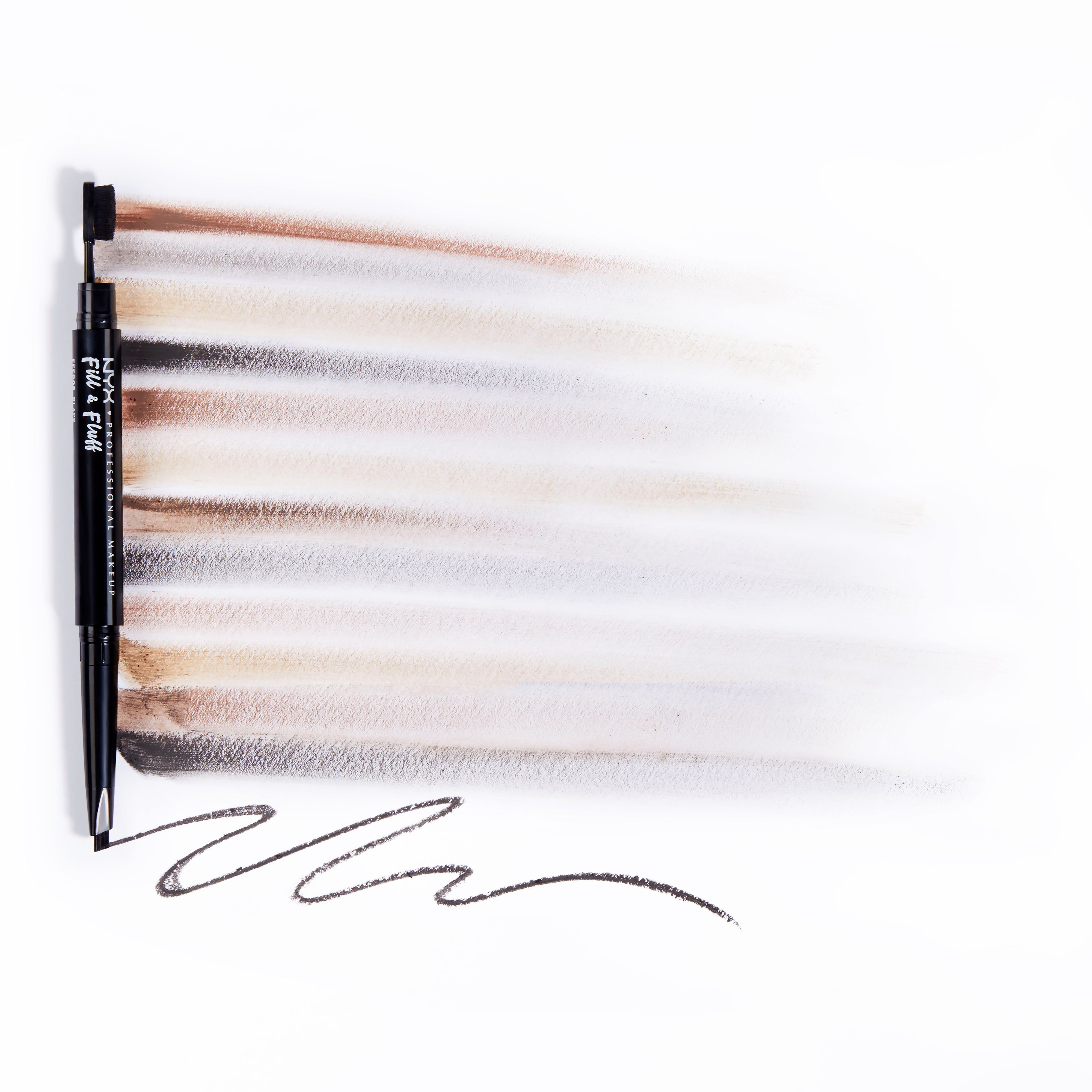 NYX PROFESSIONAL MAKEUP Augenbrauen-Stift FILL & FLUFF EYEBROW POMADE PENCIL, mit dichter Härchenbürste