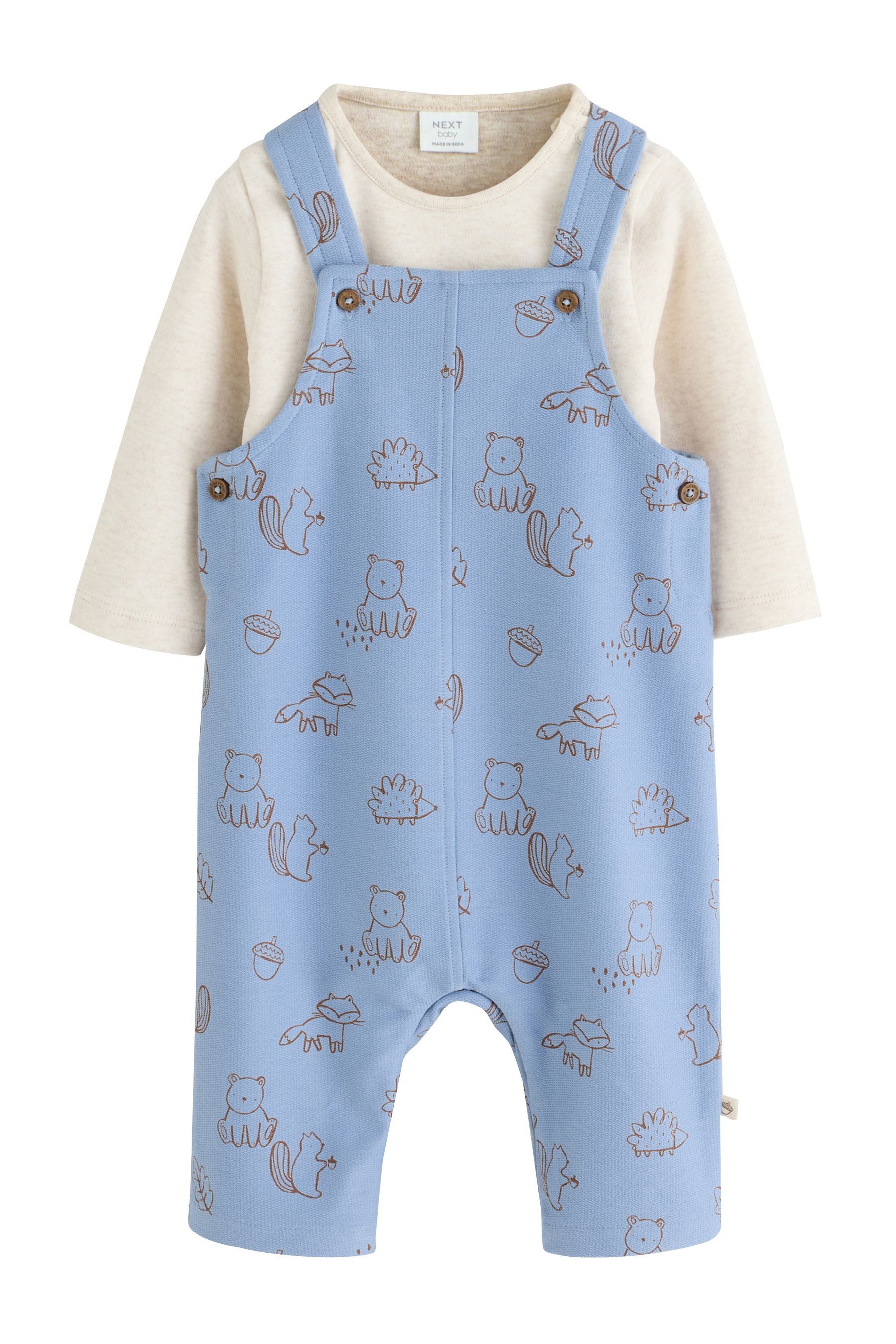 Next Body & Hose Baby Bodysuit und Jersey-Latzhose im Set (2-tlg)