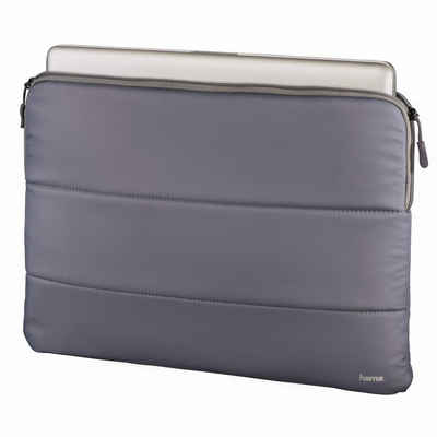 Hama Laptoptasche Notebook-Sleeve Toronto Grau Laptop-Tasche, Gepolsterte Business Hülle, Notebook-Fach passend für 14" 14,1" 14,2" Laptop Case Schutz-Hülle