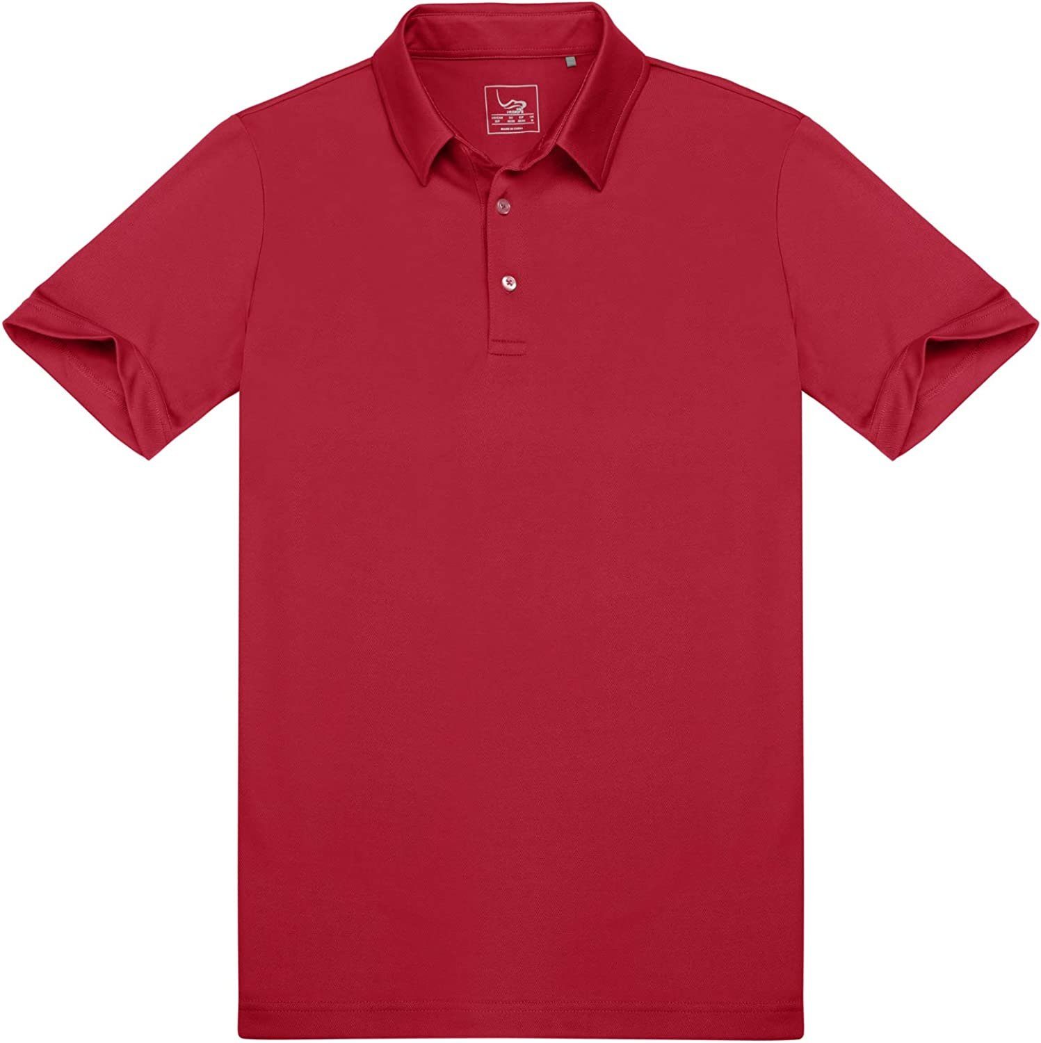 Rot DEBAIJIA DEBAIJIA Golf Fit Poloshirt Kurzarm Herren Poloshirt Leicht Gemütlich Standard