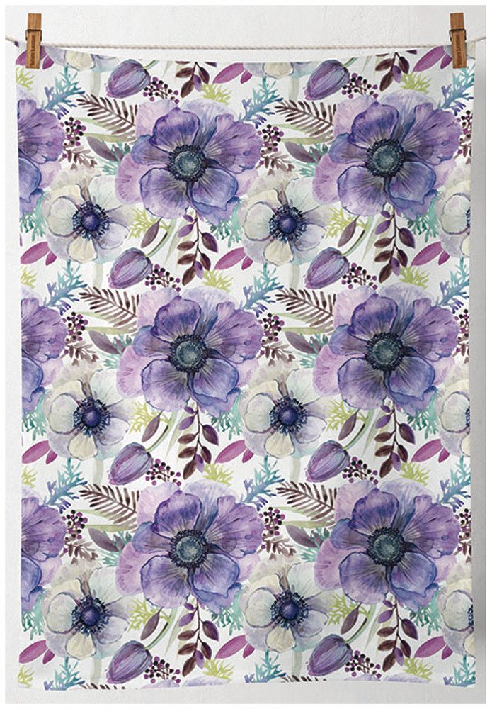 Ambiente® Geschirrtuch Purple dream, (1-tlg., 1-teilig), Geschirrtücher ca.50x70cm Baumwolle