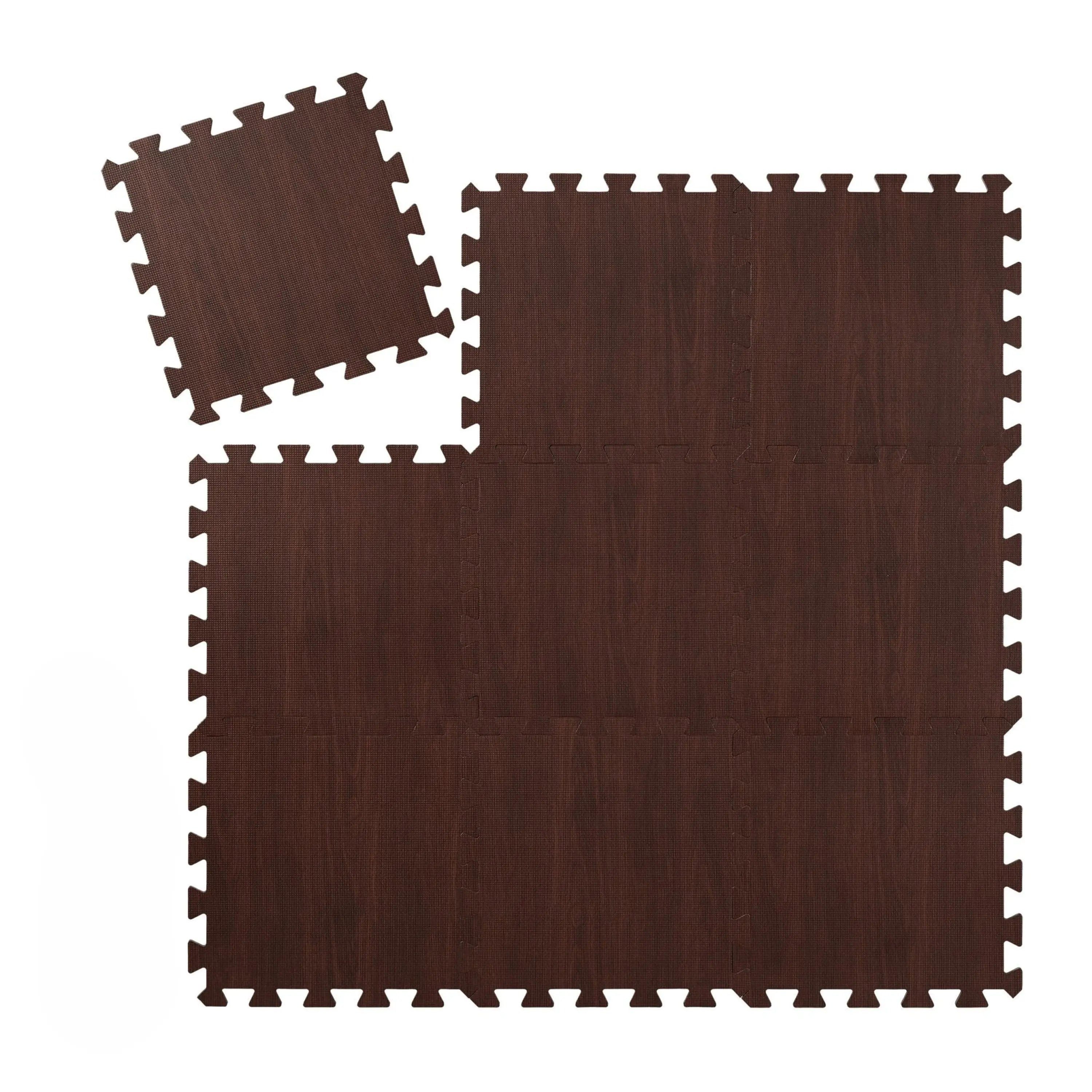 Sport-Knight® Bodenmatte Fitness Puzzlematten – Rutschfest, geräuschdämpfend, 30x30 cm (24 Stück (2,15 m) in Schwarz, 9 Stück (0,85 m) in Braun)