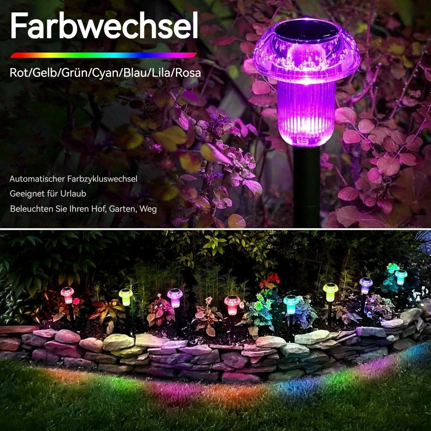 BlingBin LED Solarleuchte 6 Stück Solarlampen günstig online kaufen