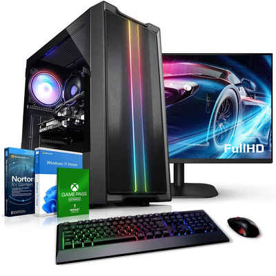 Kiebel Complete Gaming-PC-Komplettsystem (24", AMD Ryzen 5 AMD Ryzen 5 5500, RTX 3050, 16 GB RAM, 500 GB SSD, WLAN)