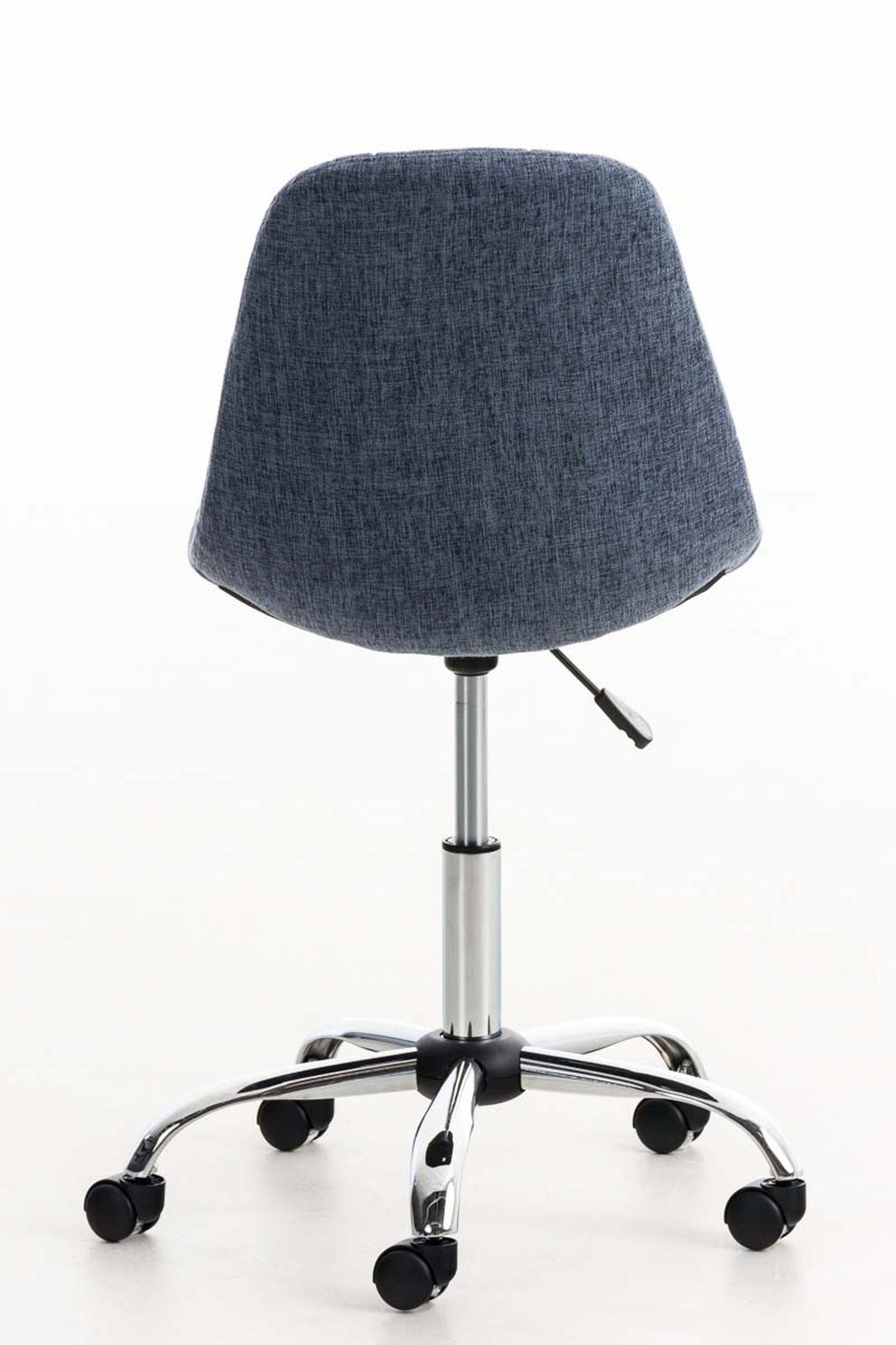 - bequemer Bürostuhl mit Konferenzstuhl), Chefsessel, Drehstuhl, 360° TPFLiving chrom (Schreibtischstuhl, Metall drehbar höhenverstellbar - Stoff Gestell: blau Rückenlehne Emily und Sitzfläche: