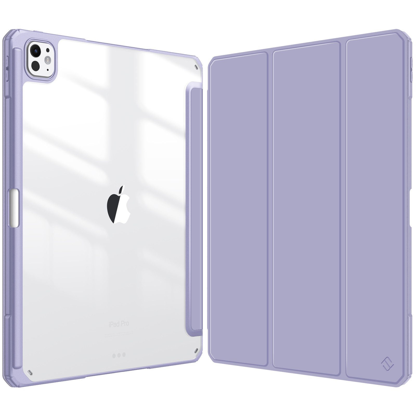 Fintie Tablet-Hülle für iPad Pro 13 Zoll (M4) 2024 mit Stifthalter - Stoßfeste Schutzhülle, mit transparenter Hartschale auf der Rückseite, für 13" iPad Pro M4