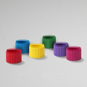 Crayola® Aufbewahrungsbox, Design der kultigen Crayola-Buntstife; Abmessungen: ca. Ø 9 x 6,5 cm